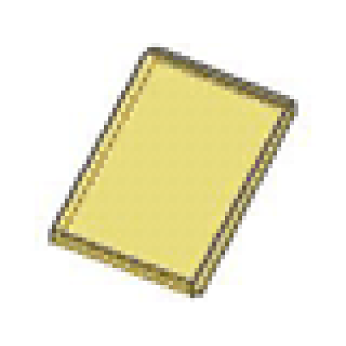 Деталь LEGO 4448 Glass for Window 4 x 4 x 3 Roof - Trans-Yellow