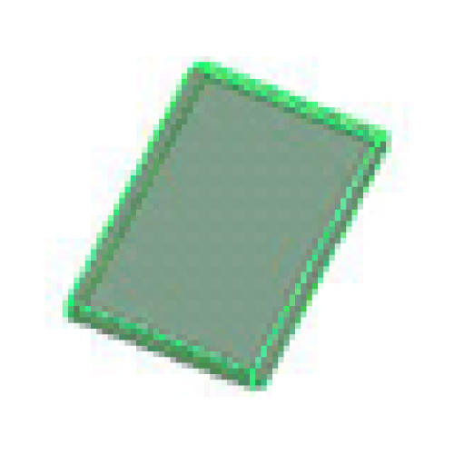 Деталь LEGO 4448 Glass for Window 4 x 4 x 3 Roof - Trans-Green