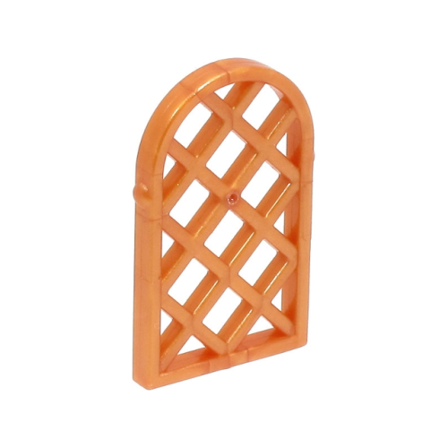Деталь LEGO 30046 Pane for Window 1 x 2 x 2 2/3 Lattice Diamond with Rounded Top - Reddish Gold
