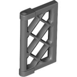 Pane for Window 1 x 2 x 3 Lattice with Thick Corner Tabs - Dark Bluish Gray Pane for Window 1 x 2 x 3 Lattice with Thick Corner Tabs - Dark Bluish Gray