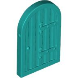 Shutter for Window 1 x 2 x 2 2/3 with Rounded Top - Dark Turquoise Shutter for Window 1 x 2 x 2 2/3 with Rounded Top - Dark Turquoise