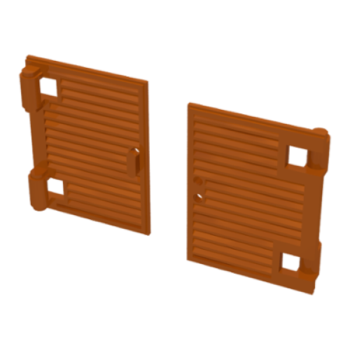 Деталь LEGO 60800a Shutter for Window 1 x 2 x 3 with Hinges and Handle - Dark Orange