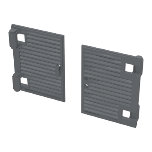 Деталь LEGO 60800a Shutter for Window 1 x 2 x 3 with Hinges and Handle - Dark Bluish Gray