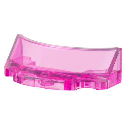 Деталь LEGO 81911 Windscreen 2 x 4 x 1 Curved - Trans-Dark Pink