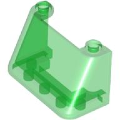 Деталь LEGO 3823 Windscreen 2 x 4 x 2 - Trans-Green