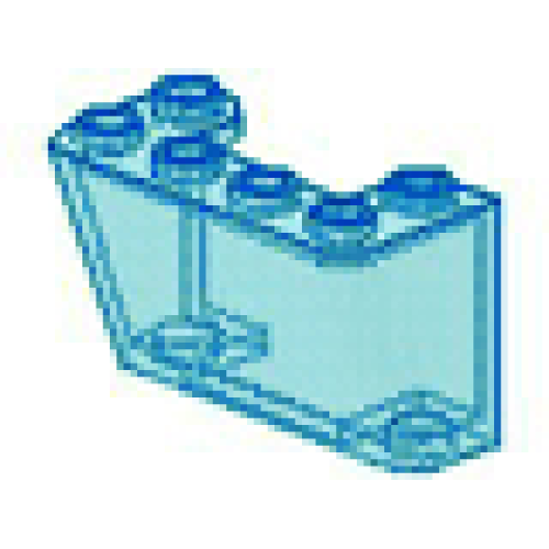 Деталь LEGO 4284 Windscreen 2 x 4 x 2 Inverted - Trans-Light Blue