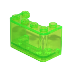 Windscreen 2 x 4 x 2 Vertical - Trans-Bright Green