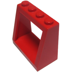 Windscreen 2 x 4 x 3 Frame - Solid Studs - Red