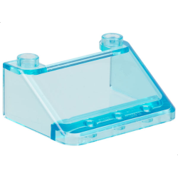 Windscreen 3 x 4 x 1 1/3 Large Glass Surface - Trans-Light Blue