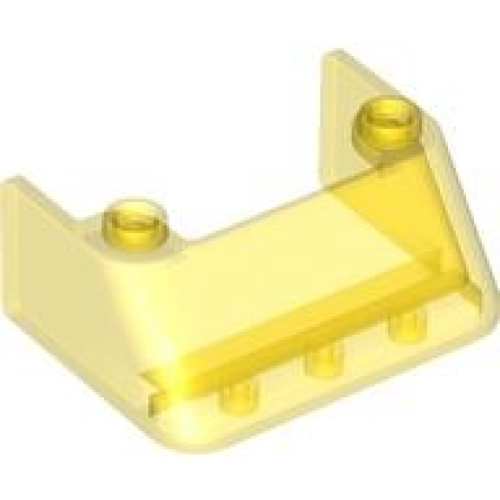 Деталь LEGO 2437 Windscreen 3 x 4 x 1 1/3 with 2 Studs on Top - Trans-Yellow