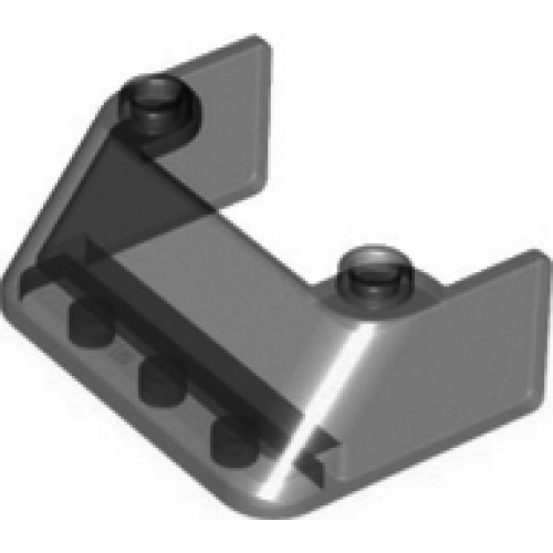 Деталь LEGO 2437 Windscreen 3 x 4 x 1 1/3 with 2 Studs on Top - Trans-Black