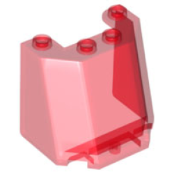 Windscreen 3 x 4 x 3 - Trans-Red Windscreen 3 x 4 x 3 - Trans-Red