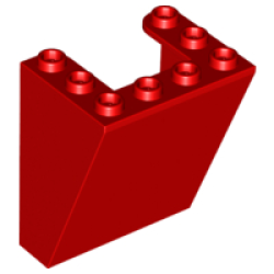 Windscreen 3 x 4 x 4 Inverted, Rounded Top Corners, Cutout Bottom Corners - Red Windscreen 3 x 4 x 4 Inverted, Rounded Top Corners, Cutout Bottom Corners - Red