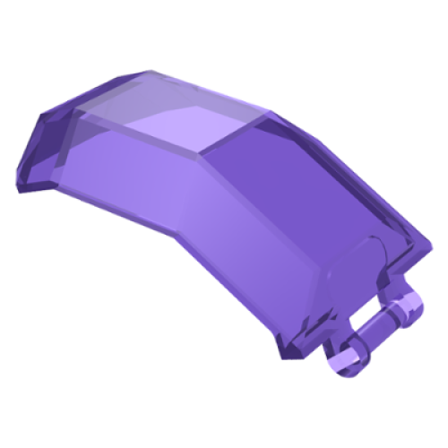 Деталь LEGO 11289 Windscreen 4 x 4 x 4 2/3 with Bar Handle - Trans-Purple