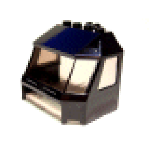 Деталь LEGO 45406c01 Windscreen 4 x 6 x 4 Cab with Hinge and 1 x 4 Bottom Cutout with Trans-Brown Glass (45406 / 46103) - Black