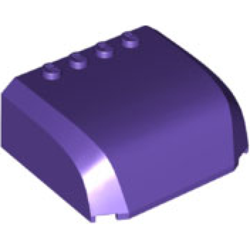 Деталь LEGO 61484 Windscreen 5 x 6 x 2 Curved Top Canopy with 4 Studs - Dark Purple