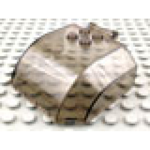Деталь LEGO 92580 Windscreen 5 x 6 x 2 Curved Top Canopy with 4 Studs and Bar Handle - Trans-Brown