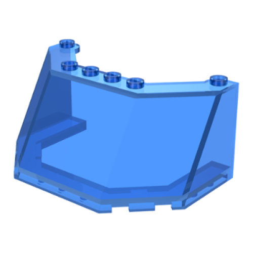 Деталь LEGO 2826 Windscreen 5 x 8 x 3 - Trans-Dark Blue