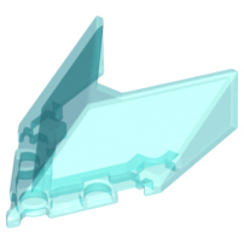 Деталь LEGO 22483 Windscreen 6 x 4 x 1 1/3 Pointed - Trans-Light Blue