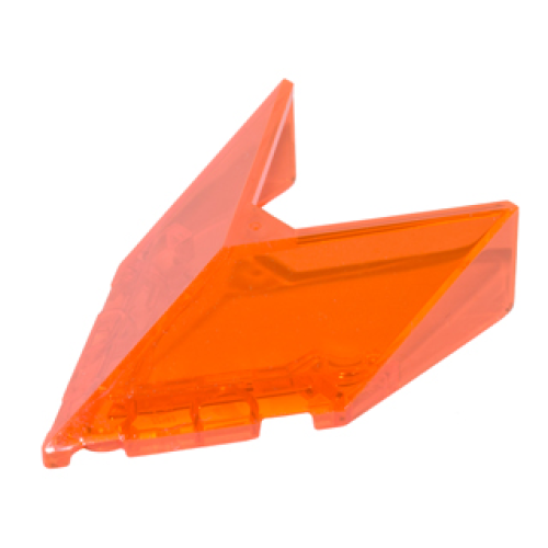 Деталь LEGO 22483 Windscreen 6 x 4 x 1 1/3 Pointed - Trans-Neon Orange