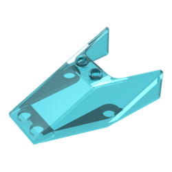 Windscreen 6 x 4 x 1 1/3 with Bottom Tabs and Hollow Studs - Trans-Light Blue Windscreen 6 x 4 x 1 1/3 with Bottom Tabs and Hollow Studs - Trans-Light Blue