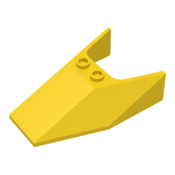 Windscreen 6 x 4 x 1 1/3 with Bottom Tabs and Hollow Studs - Yellow Windscreen 6 x 4 x 1 1/3 with Bottom Tabs and Hollow Studs - Yellow