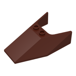 Windscreen 6 x 4 x 1 1/3 with Bottom Tabs and Hollow Studs - Brown Windscreen 6 x 4 x 1 1/3 with Bottom Tabs and Hollow Studs - Brown