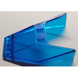 Windscreen 6 x 4 x 1 1/3 without Bottom Tabs and with Solid Studs - Trans-Dark Blue Windscreen 6 x 4 x 1 1/3 without Bottom Tabs and with Solid Studs - Trans-Dark Blue