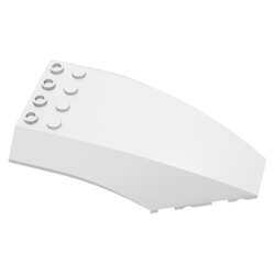Windscreen 10 x 6 x 2 Curved - White