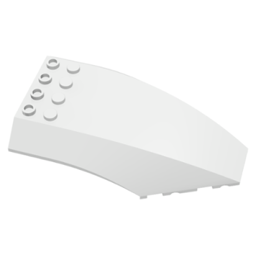 Деталь LEGO 45705 Windscreen 10 x 6 x 2 Curved - White