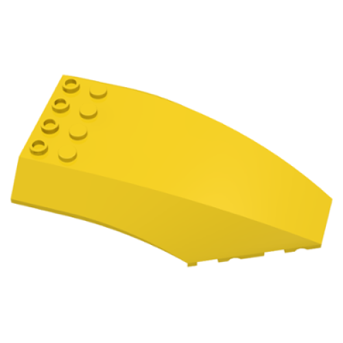 Деталь LEGO 45705 Windscreen 10 x 6 x 2 Curved - Yellow