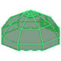 Windscreen 10 x 10 x 4 Octagonal Canopy - Trans-Green