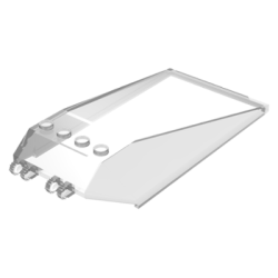 Windscreen 12 x 6 x 2 with Locking Dual 2 Fingers Hinge - Trans-Clear