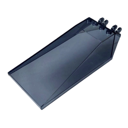 Windscreen 12 x 6 x 2 with Locking Dual 2 Fingers Hinge - Trans-Black