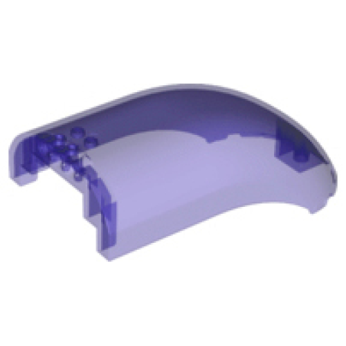 Деталь LEGO 16477 Windscreen 16 x 8 x 6 Curved with 3 Pin Holes - Trans-Purple