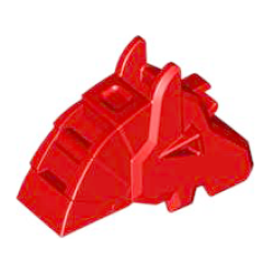Horse Battle Helmet, Angular - Red