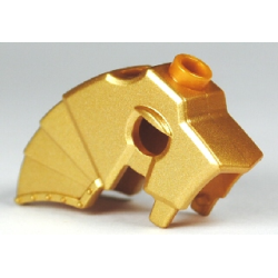 Horse Battle Helmet, Stud on Top and 3 Neck Plates (Unicorn) - Metallic Gold