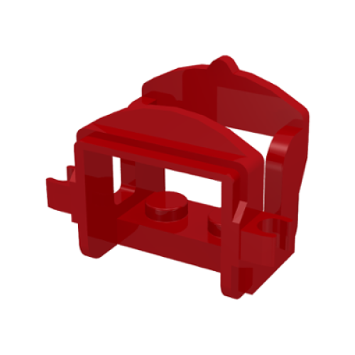 Деталь LEGO 4491b Horse Saddle with Clips - Red