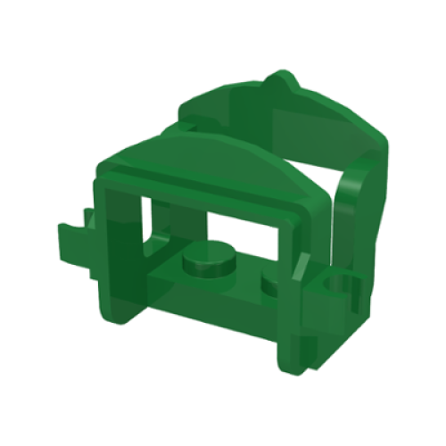 Деталь LEGO 4491b Horse Saddle with Clips - Green