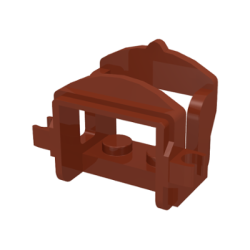 Horse Saddle with Clips - Reddish Brown