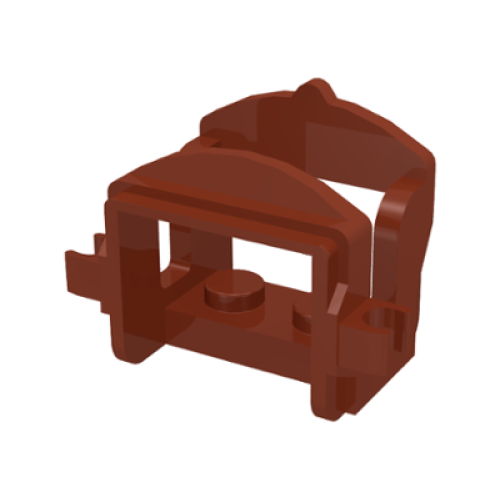 Деталь LEGO 4491b Horse Saddle with Clips - Reddish Brown
