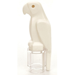 Bird, Parrot with Large Beak - White