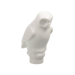 Owl, Rounded Features - White Owl, Rounded Features - White