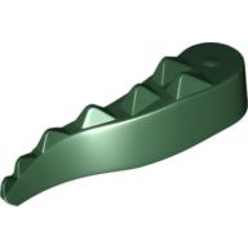 Деталь LEGO 6028 Alligator / Crocodile / Dragon / Dinosaur Tail - Dark Green