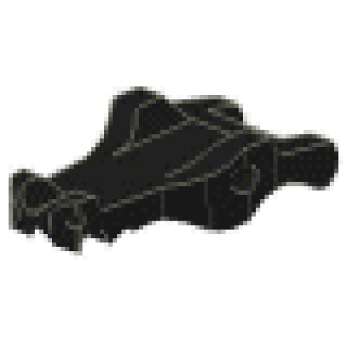 Деталь LEGO 6027 Alligator / Crocodile / Dragon Jaw Upper / Dinosaur Tongue - Black