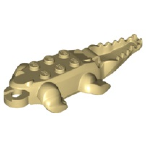 Деталь LEGO 18904 Alligator / Crocodile Body with 10 Bottom Teeth - Tan