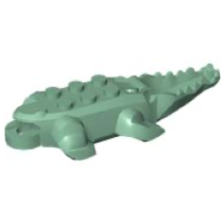 Alligator / Crocodile Body with 10 Bottom Teeth - Sand Green Alligator / Crocodile Body with 10 Bottom Teeth - Sand Green
