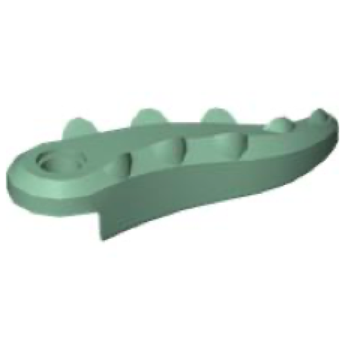 Деталь LEGO 18906 Alligator / Crocodile Tail with Hole - Sand Green