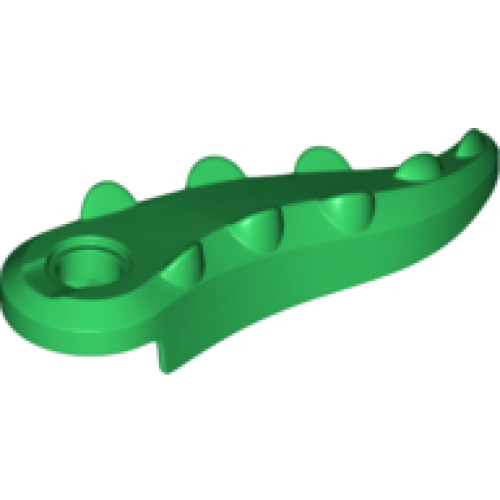 Деталь LEGO 18906 Alligator / Crocodile Tail with Hole - Green