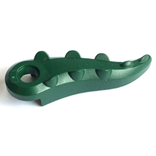 Деталь LEGO 18906 Alligator / Crocodile Tail with Hole - Dark Green